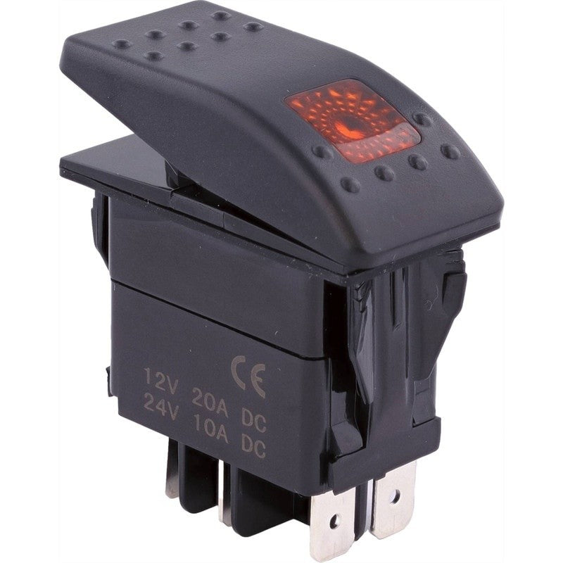 TIGER LIGHTS REPLACES TIGER LIGHTS LED ROCKER SWITCH 12-24V ORANGE STENS TLSW2-O