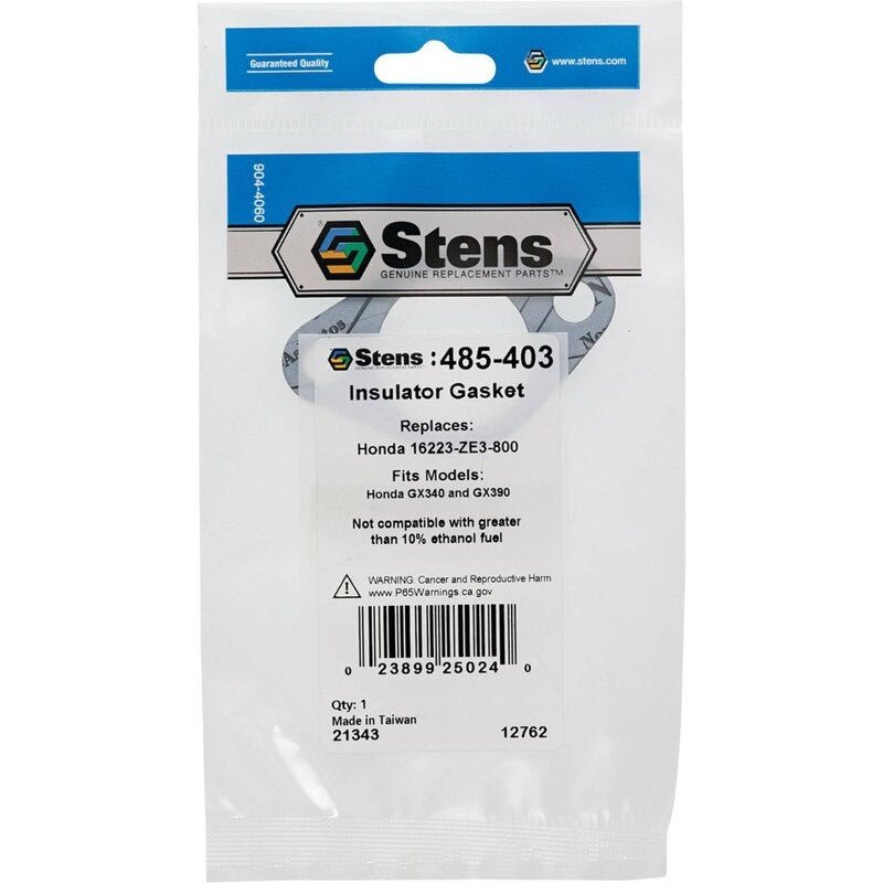 REPLACES HONDA INSULATOR GASKET 16223 - ZE3 - 800 GX340 GX390 ENGINES STENS 485 - 403 - OPE Quality Parts