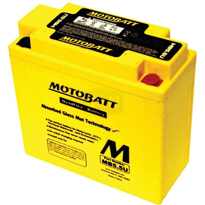 MOTOBATT BATTERY MB5.5U YAMAHA 12N - 553B0 - 00 - 00 UNIVERSAL CAPACITY STENS MB5.5U - OPE Quality Parts