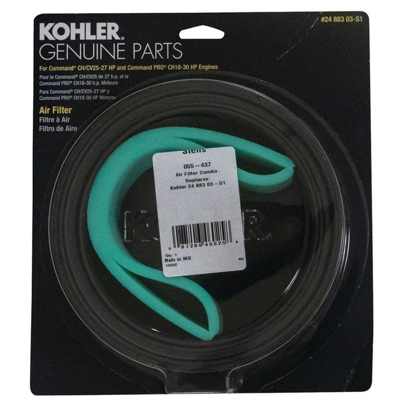 OEM KOHLER AIR FILTER COMBO 24 883 03-S1 03 03 FITS M655 M665 24 STENS 055-437