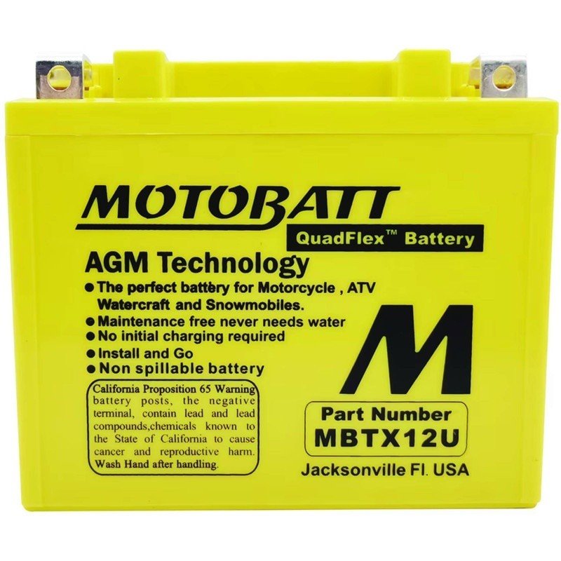 MOTOBATT BATTERY ARCTIC CAT 3304 - 275 YAMAHA 31021000 813120 ATV STENS MBTX12U - OPE Quality Parts