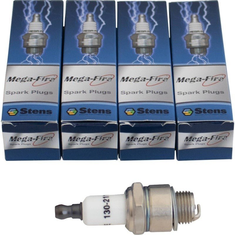 MEGA - FIRE SPARK PLUG REPLACES 4PC REPLACES CHAMPION SPARK PLUG STENS 130 - 211 - 4 - OPE Quality Parts