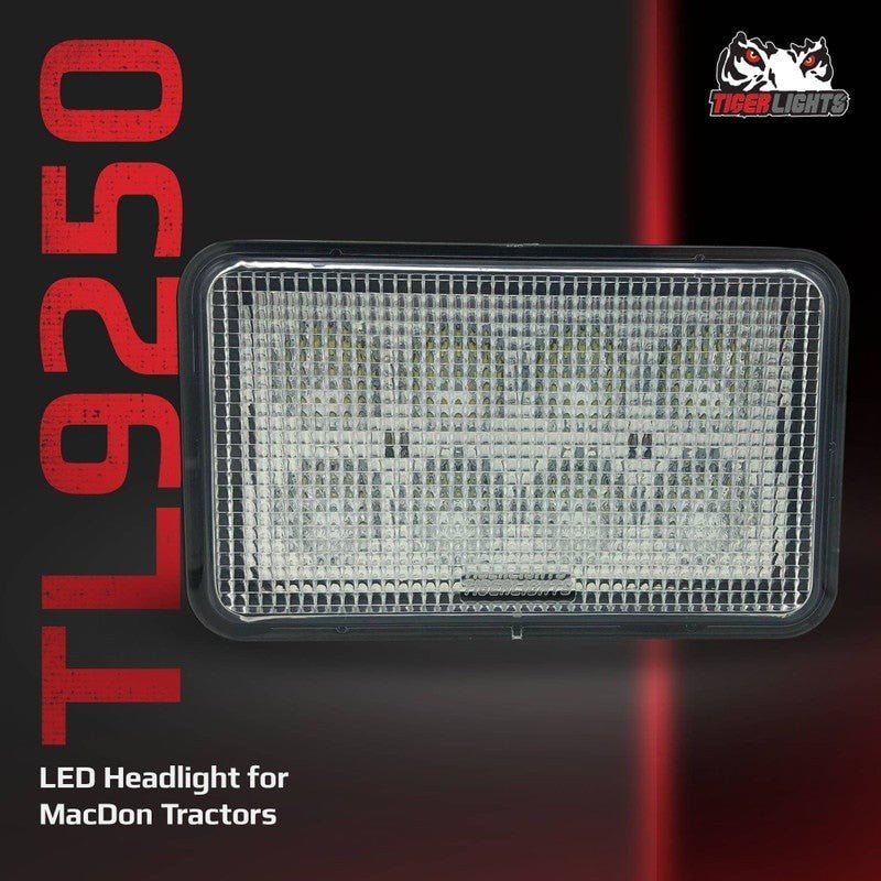 TIGER LIGHTS REPLACES MACDON LED HEADLIGHT 42222 PRAIRIE STAR 9000 STENS TL9250 - OPE Quality Parts