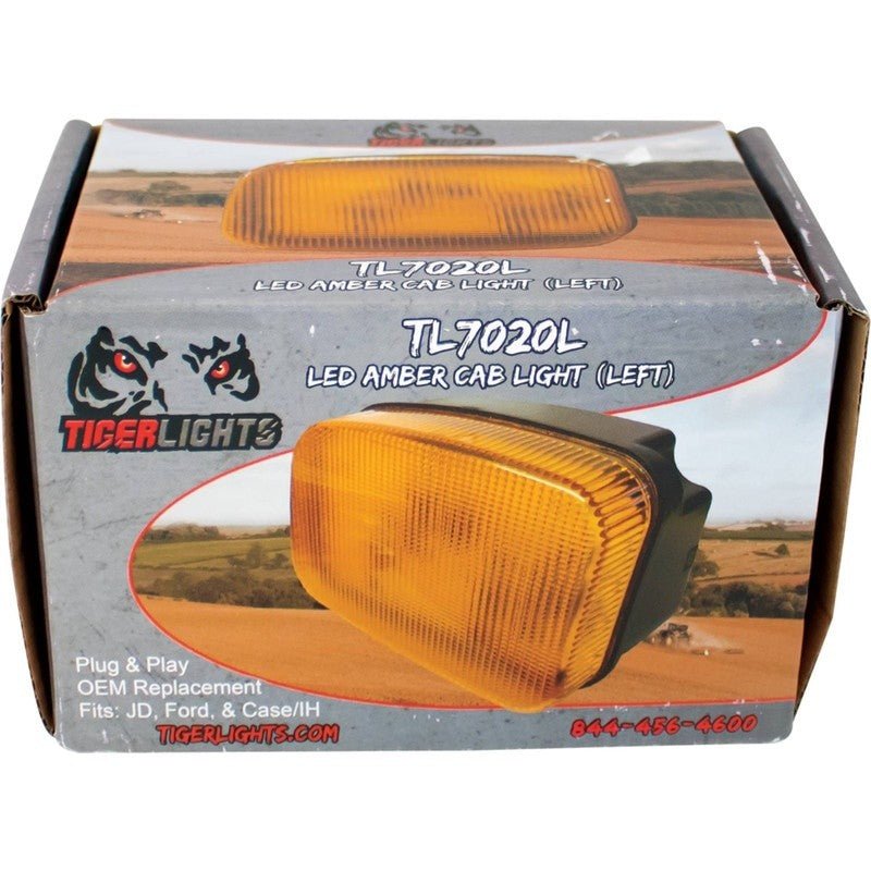 TIGER LIGHTS REPLACES CASEIH LED AMBER CAB LIGHT RE39582 FITS JOHN STENS TL7020L - OPE Quality Parts