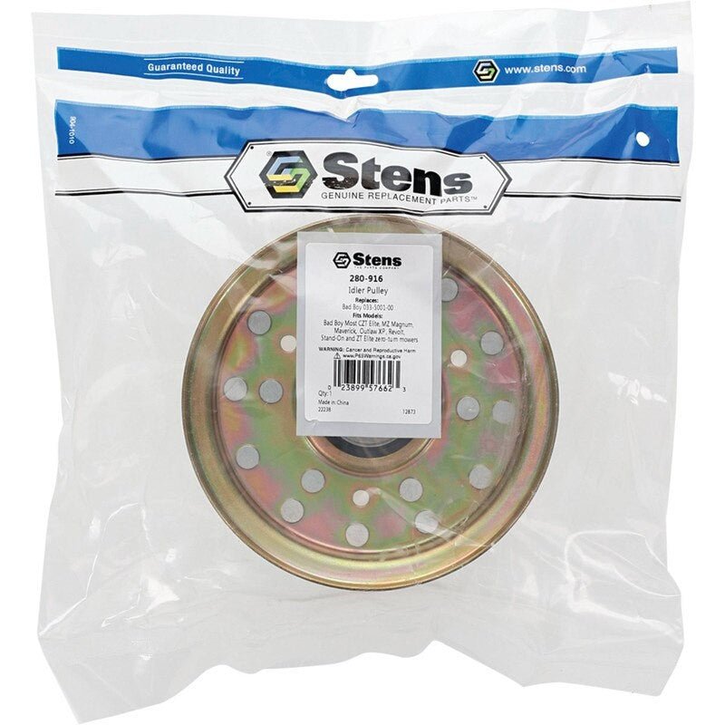 REPLACES BAD BOY FLAT IDLER 033 - 5001 - 00 CZT ELITE 4" 033 - 5000 - 00 STENS 280 - 916 - OPE Quality Parts