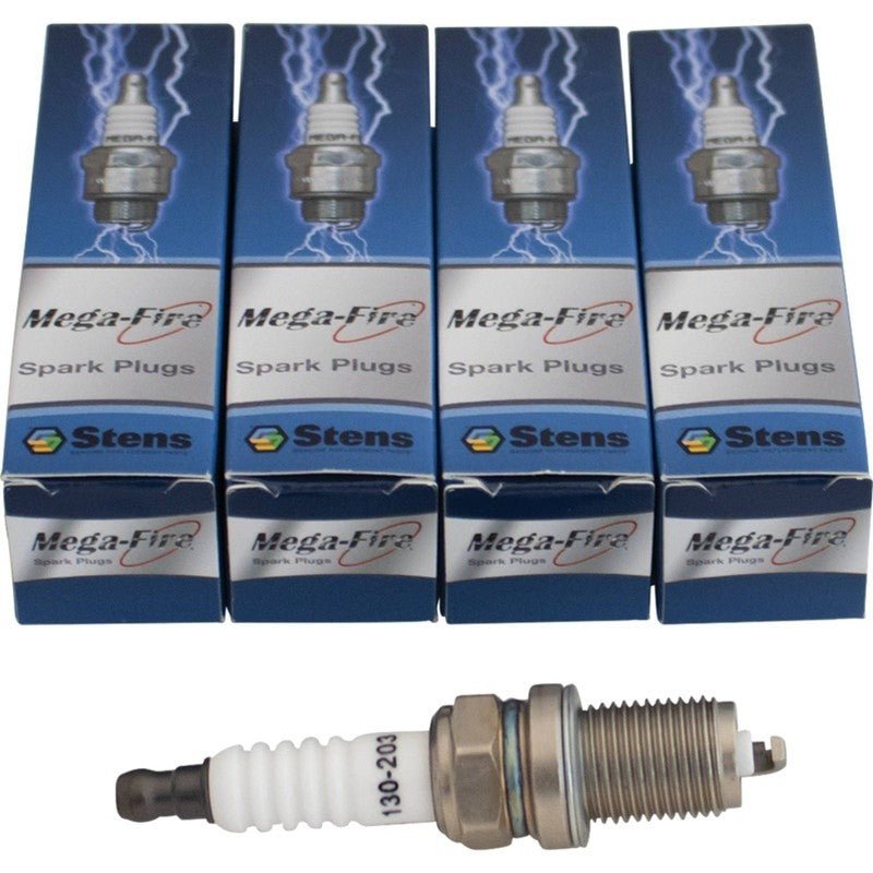 MEGA - FIRE SPARK PLUG REPLACES 4PC REPLACES KOHLER SPARK PLUG 71 STENS 130 - 203 - 4 - OPE Quality Parts