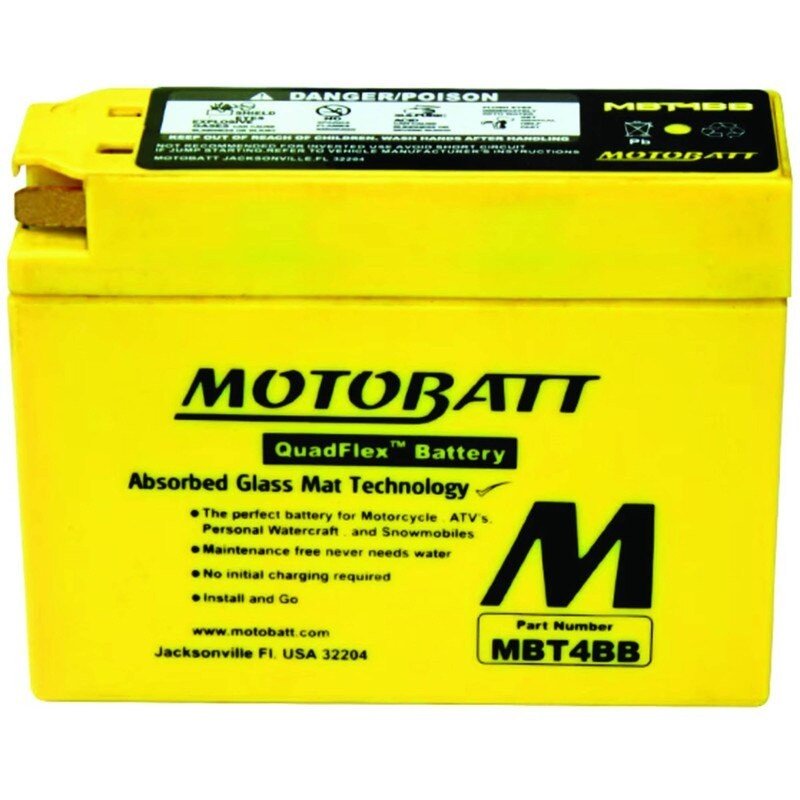 MOTOBATT BATTERY MBT4BB SUZUKI 33610 - 39C20 813047 YAMAHA 3YJ 4JS STENS MBT4BB - OPE Quality Parts