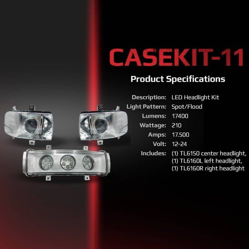 TIGER LIGHTS REPLACES CASE IH LED HEADLIGHT KIT TIGER LIGHTS STENS CASEKIT - 11 - OPE Quality Parts